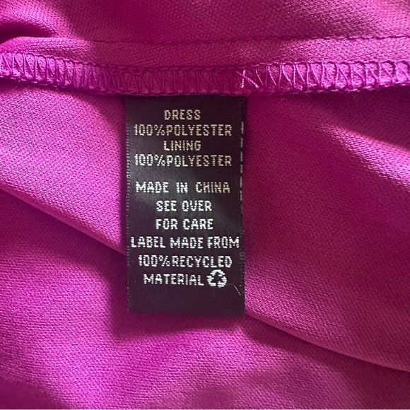 BCX Plus Pink Purple Mauve Ruffled Textured High-Low Dress. Size 1X. NWT! - Picture 4 of 13